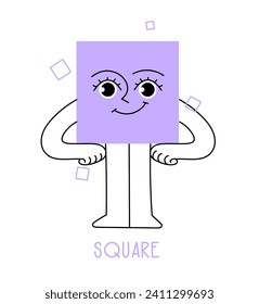 Square geometric figure for childrens education