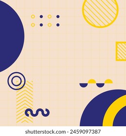 Square geometric modern abstract template banner design background creative