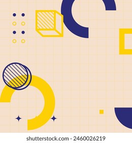 Square geometric modern abstract template banner design background art