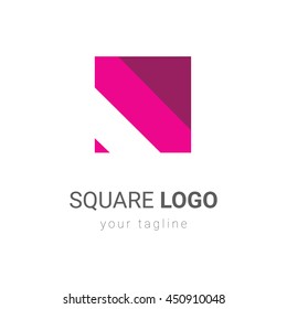 Square geometric modern and progressive logo template