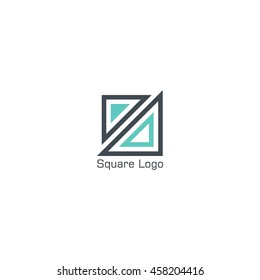 Square geometric modern and progressive logo template