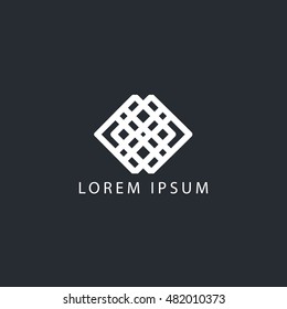 Square geometric modern and progressive logo template