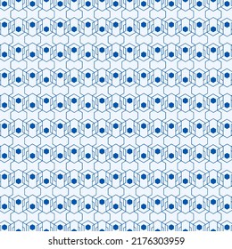 square geometric pattern and blue and white lines
