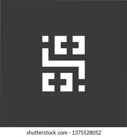 square geometric plus medical line logo vector