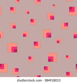 Square geometric seamless pattern. Fashion graphic background design. Modern stylish texture. Colorful template. Can be used for prints, textiles, wrapping, wallpaper etc. VECTOR
