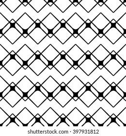 Square geometric seamless pattern. Fashion graphic background design. Modern stylish abstract texture Monochrome template for prints, textiles, wrapping, wallpaper, website etc. VECTOR illustration