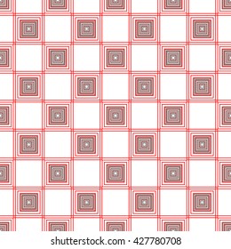 Square geometric seamless pattern.Fashion and bright graphic design. Vector illustration
