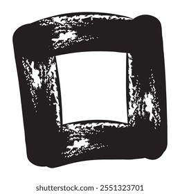 square geometric shape brush doodle icon