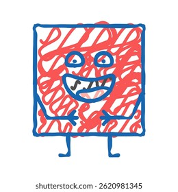 forma geométrica quadrada ícone doodle ícone esboço vetor. forma geométrica quadrada sinal de caractere. símbolo isolado ilustração