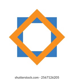 square geometric shape icon illustration design