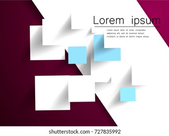 square geometric shapes high-tech background 3d enter your title eps 10