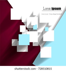square geometric shapes high-tech background 3d enter your title eps 10