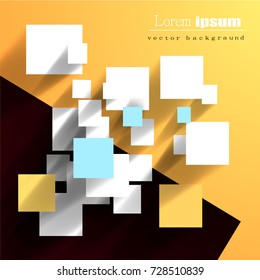 square geometric shapes high-tech background 3d enter your title eps 10
