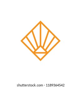 square geometric shine abstract logo vector