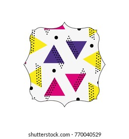 square with geometric style figures background