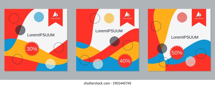 quadratischer geometrischer Flyer, Banner, Broschüre, Vektorgrafik-Vektorgrafik-Sammlung