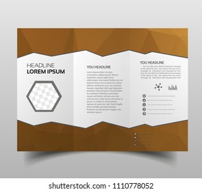 square geometric vector business tri-fold Leaflet Brochure Flyer template flat design set. Brochure design, brochure template, creative tri-fold.