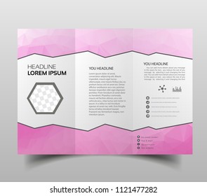 square geometric vector business tri-fold Leaflet Brochure Flyer template flat design set. Brochure design, brochure template, creative tri-fold.