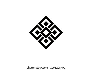 square geometric vector. interior property logo