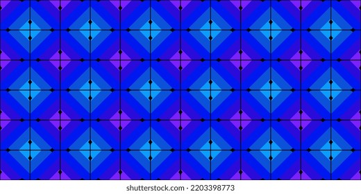 Square geometric vector pattern. Color pattern
