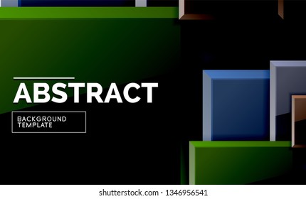 Square geometrical background, vector illustration