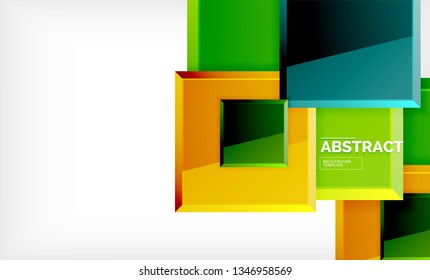 Fondo geométrico cuadrado, ilustración vectorial