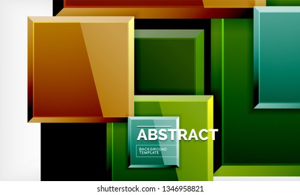 Square geometrical background, vector illustration