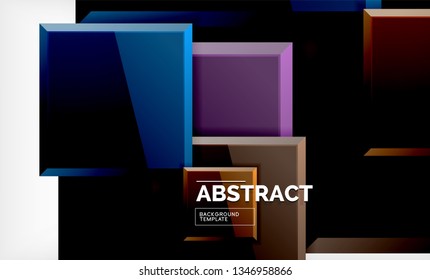 Square geometrical background, vector illustration