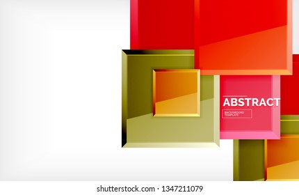 Square geometrical background, vector illustration