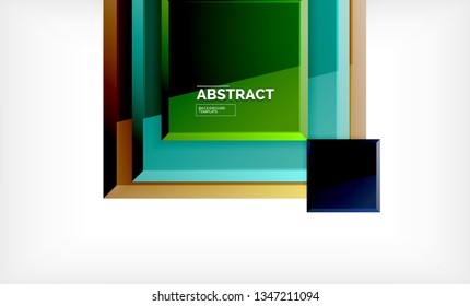 Square geometrical background, vector illustration