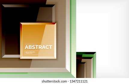 Square geometrical background, vector illustration