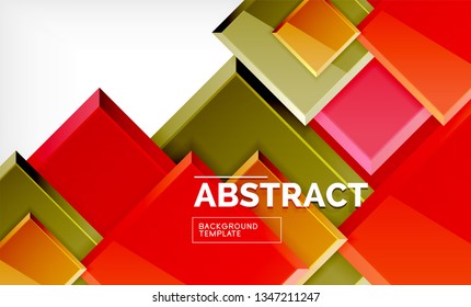 Square geometrical background, vector illustration