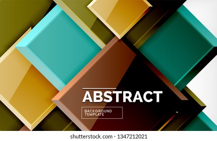 Square geometrical background, vector illustration