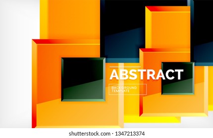 Fondo geométrico cuadrado, ilustración vectorial