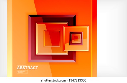 Square geometrical background, vector illustration