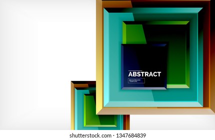 Square geometrical background, vector illustration