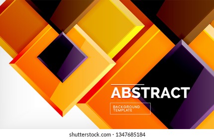 Square geometrical background, vector illustration