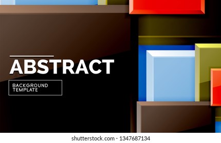 Square geometrical background, vector illustration