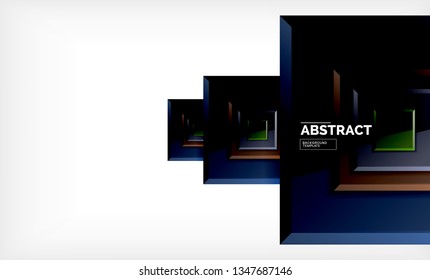 Square geometrical background, vector illustration