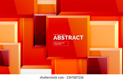Fondo geométrico cuadrado, ilustración vectorial
