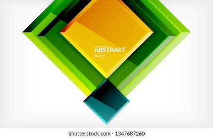 Square geometrical background, vector illustration