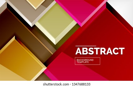 Square geometrical background, vector illustration
