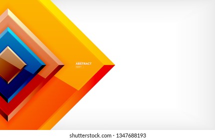 Square geometrical background, vector illustration