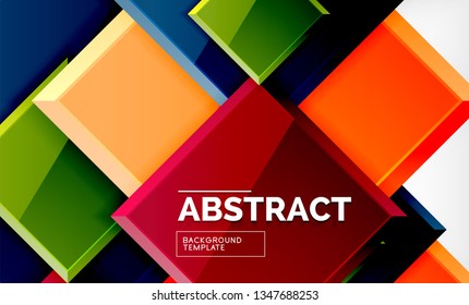 Square geometrical background, vector illustration