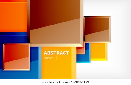 Square geometrical background, vector illustration