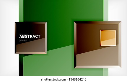 Plano de fundo geométrico quadrado, ilustração vetorial