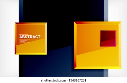 Square geometrical background, vector illustration