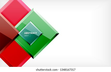 Fondo geométrico cuadrado, ilustración vectorial