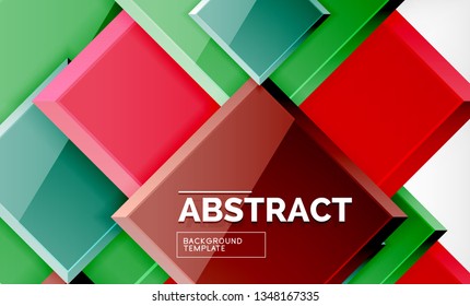 Square geometrical background, vector illustration