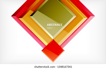 Square geometrical background, vector illustration